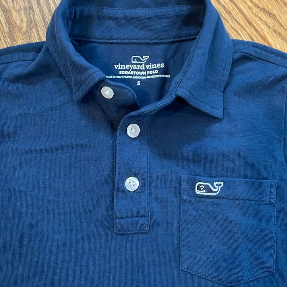 Boy’s Vineyard Vines Edgartown Polo Shirt. Size 5. Like New Condition. - Picture 5 of 10